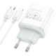 Мережевий зарядний пристрій HOCO C104A Stage single port PD20W charger set (C to iP)(EU) White (6931474782908) - изображение 4