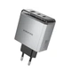 Мережевий зарядний пристрій BOROFONE BN22 Lena PD65W(2C1A) charger(EU) Metal Gray (6941991114601) - зображення 1