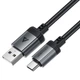 Кабель ACEFAST C20-04 USB-A до USB-C алюмінієвий alloy charging data cable Black (6974316283782) - зображення 3