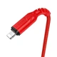 Кабель HOCO X59 USB to iP 2.4A, 1m, nylon, TPE connectors, Red (6931474744876) - изображение 5