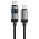 Кабель ACEFAST C15-03 USB-C to USB-C zinc alloy digital display braided charging data cable Black (6974316283720) - изображение 1