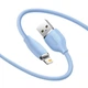 Кабель Baseus Jelly Liquid Silica Gel Fast Charging Data Cable USB to iP 2.4A 2m Blue (CAGD000103) - зображення 4