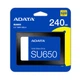 Накопичувач SSD ADATA Ultimate SU650 240GB 2.5" SATA III 3D NAND (ASU650SS-240GT-R) - зображення 2