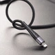 Кабель BOROFONE BX32 USB to iP 2.4A, 1m, нілон, алюмінієві+TPE connectors, Black (6931474710413) - зображення 5