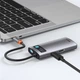 USB-хаб Baseus Metal Gleam Series 4-in-1 Multifunctional Type-C HUB Docking Station Gray（Type-C to HDMI*1+USB3.0*1+USB2.0*1+PD*1） (CAHUB-CY0G) - изображение 8