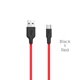 Кабель HOCO X21 USB для Type-C 2A, 1m, silicone, TPE connectors, Black+Red (6957531071419) - зображення 2
