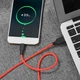 Кабель HOCO X21 USB для Type-C 2A, 1m, silicone, TPE connectors, Black+Red (6957531071419) - зображення 7