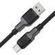 Кабель ACEFAST C10-04 USB to Type-C 3A, 1.2m, silicone, zinc connectors, Black (6974316283126) - изображение 2