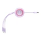 Кабель Baseus Bright Mirror 2 Series Retractable 3-in-1 Fast Charging Data Cable USB M+L+C 3.5A 1.1m Purple (CAMJ010005) - зображення 6