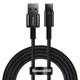 Кабель Baseus Tungsten Gold Fast Charging Data Cable USB to Type-C 100W 1m Black (CAWJ000001) - изображение 1
