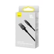 Кабель Baseus Tungsten Gold Fast Charging Data Cable USB to Type-C 100W 1m Black (CAWJ000001) - изображение 2