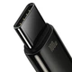 Кабель Baseus Tungsten Gold Fast Charging Data Cable USB to Type-C 100W 1m Black (CAWJ000001) - изображение 3