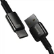Кабель Baseus Tungsten Gold Fast Charging Data Cable USB to Type-C 100W 1m Black (CAWJ000001) - изображение 4