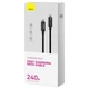 Кабель Baseus Tungsten Gold Fast Charging Data Cable Type-C to Type-C 240W 2m Black (CAWJ040101) - изображение 2