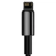 Кабель Baseus Tungsten Gold Fast Charging Data Cable USB to iP 2.4A 2m Black (CALWJ-A01) - изображение 3