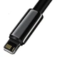 Кабель Baseus Tungsten Gold Fast Charging Data Cable USB to iP 2.4A 2m Black (CALWJ-A01) - изображение 5