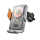Автотримач для телефона з БЗП HOCO HW7 Transparent Discovery Edition wireless fast charging car holder(air outlet) Metal Gray (6942007608145) - изображение 1