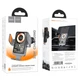 Автотримач для телефона з БЗП HOCO HW7 Transparent Discovery Edition wireless fast charging car holder(air outlet) Metal Gray (6942007608145) - изображение 2