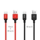 Кабель HOCO X14 USB to Type-C 3A, 1m, nylon, aluminum connectors, Black (6957531062868) - изображение 3