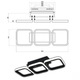 Управляемая светодиодная люстра Esllse CUBES 40W 3S-SMART 3000-6500К 2100Лм 520x170x85-BLACK-220-IP20 - изображение 4