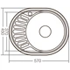 Мойка кухонная ZERIX Z5745-06-160D (decor) (ZX1589) - изображение 2