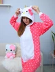 Женская кигуруми пижама взрослая и подростковая Kigurumi Hello Kitty Хеллоу Китти в горошок Розовый M 155-165 см (1084) - изображение 4