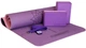 Набір для йоги та фітнесу EasyFit Polarity Set (килимок, два блоки та ремінь) EF-2421s-VP Фіолетово-рожевий (56003631) - зображення 1