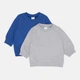 Свитшот (2шт) H&M 62см синий, серый 171210880572 - изображение 1