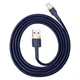 Кабель Baseus Cafule Series USB For Lightning 1м 2.4A (CALKLF-BV3) Gold/Blue - изображение 4