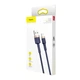 Кабель Baseus Cafule Series USB For Lightning 1м 2.4A (CALKLF-BV3) Gold/Blue - изображение 8