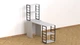 Стол-тумба трансформер Смарт 3/1 с этажеркой Ferrum-decor 1430x1450x500 Черный металл ДСП Белое 16 мм (FRD-105109) - изображение 10