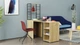 Стол-тумба трансформер Смарт 4/2 с этажеркой Ferrum-decor 1430x1450x600 Черный металл ДСП Дуб Сонома 16 мм (FRD-105133) - изображение 3