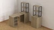 Стол-тумба трансформер Смарт 4/2 с этажеркой Ferrum-decor 1430x1450x600 Черный металл ДСП Дуб Сонома 16 мм (FRD-105133) - изображение 8