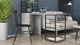Стол-тумба трансформер Смарт 3/1 с этажеркой Ferrum-decor 1430x1450x500 Черный металл ДСП Бетон 16 мм (FRD-105115) - изображение 13