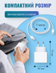 Комплект Зарядное устройство Foxconn 20W USB-C + Кабель нейлоновый USB-C-USB-C 20W White 1 м для Apple iPhone (37431-c) - изображение 9