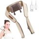 Ударный U-образный вибромассажер для спины, плеч и шеи Neck massager HJ-818, бежевый - изображение 3