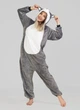 Женская кигуруми пижама взрослая и подростковая My Kigu Мягкая Собака Хаски Серая S 145-155 см (1090) - изображение 3