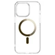 Чехол противоударный Spigen Ultra Hybrid MagFit MagSafe Clear Case для Iphone 15 Pro (6.1") Gold Прозрачный ACS06718 - изображение 11