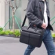 Премиальная деловая мужская кожаная сумка портфель из натуральной кожи для документов и ноутбука 40×30×9 Qvant (252310) - изображение 7