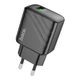 Сетевое зарядное устройство Hoco CS21A, 1USB, QC 18W, Черный - изображение 1