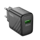 Сетевое зарядное устройство Hoco CS21A, 1USB, QC 18W, Черный - изображение 5