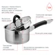 Ковш Vinzer Progresso с крышкой 14 см 1.1 л (5907706500504) - изображение 5