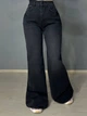 Джинсы женские Its Basic 3992-2 flare супер клеш широкие 36 черные - изображение 6