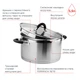 Кастрюля Vinzer Progresso с крышкой 24 см 5.9 л (5907706500559) - изображение 6