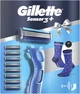 Подарунковий набір для чоловіків Gillette Станок для гоління чоловічий Sensor3 + Comfort з 8 змінними картриджами + Шкарпетки (8006530050715) - зображення 2
