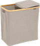 Кошик для білизни 5five Simply Smart Tidy двокамерний бежевий 80 л (3560233014450) - зображення 2