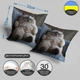 Подушка плюшевая смешная с приколом с Котом от WONKEY 33×33 см, 3D принт / 1306433UA - изображение 3