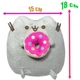 Набор мягких игрушек 2Life Pusheen cat с пончиком 18х15см и кот с письмом 12х15см Серый v-13426 - изображение 2