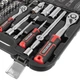 Набор инструментов STORM, 1/2" + 1/4", Cr-V, 73 ед., головки: 4-27 мм, биты 33 ед., кейс INTERTOOL ET-8073 - изображение 6