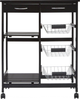 Wózek kuchenny Atmosphera mobilny barek 67 x 35 x 81 cm Czarny (3560239290179) - obraz 2